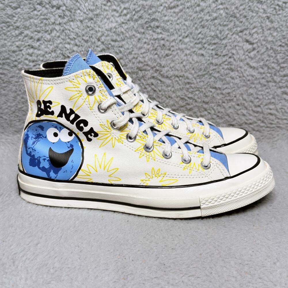 Converse Chuck 70 Sunny Floral Be Nice Mens Size 9 High Top Sneakers Blue Yellow